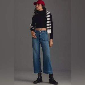 Collette Cropped Wide Leg Jeans by Maeve at Anthropologie